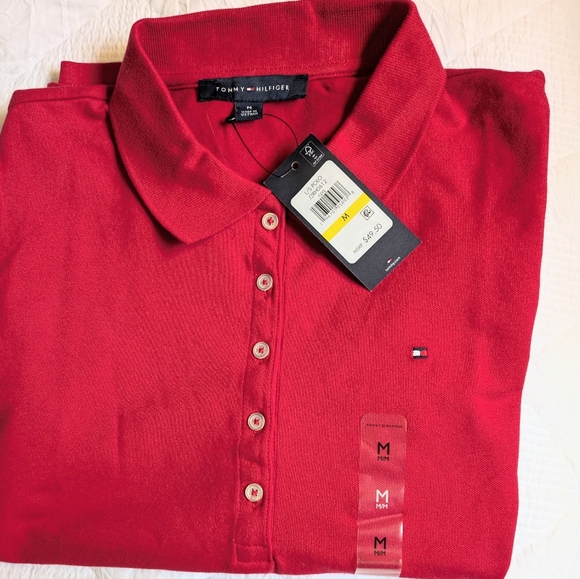 NWT...Tommy Hilfiger Long Sleeve Knit Polo Size M - Picture 7 of 7